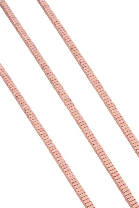 Hematite Natural Stone Shiny Rose 4x2mm String Of Beads