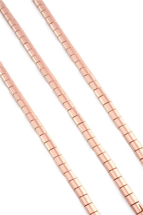 Hematite Natural Stone Shiny Rose 5x5mm String Of Beads