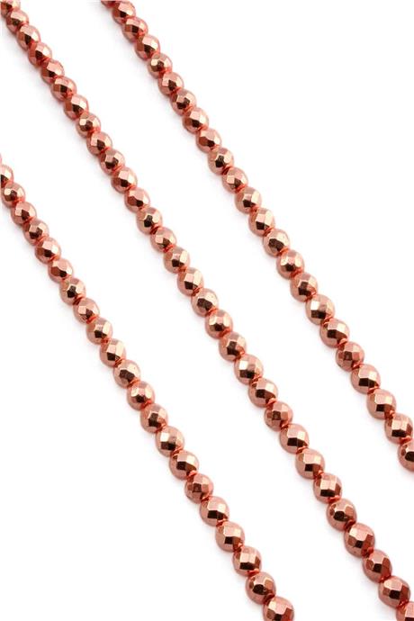Hematite Natural Stone Shiny Rose 6mm String Of Beads