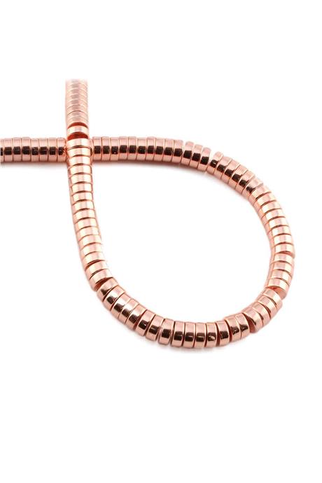 Hematite Natural Stone Shiny Rose 6x2mm String Of Beads