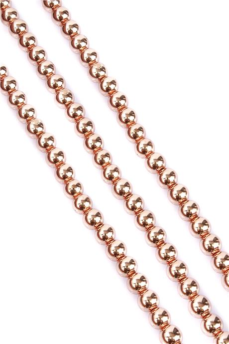 Hematite Natural Stone Shiny Rose 8mm String Of Beads
