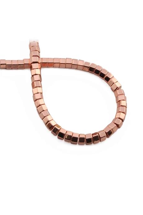 Hematite Natural Stone Shiny Rose Washer Cut 6x3mm String Of Beads