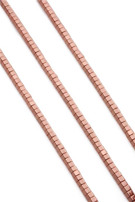 Hematite Natural Stone Shiny Rose Washer Cut 6x3mm String Of Beads