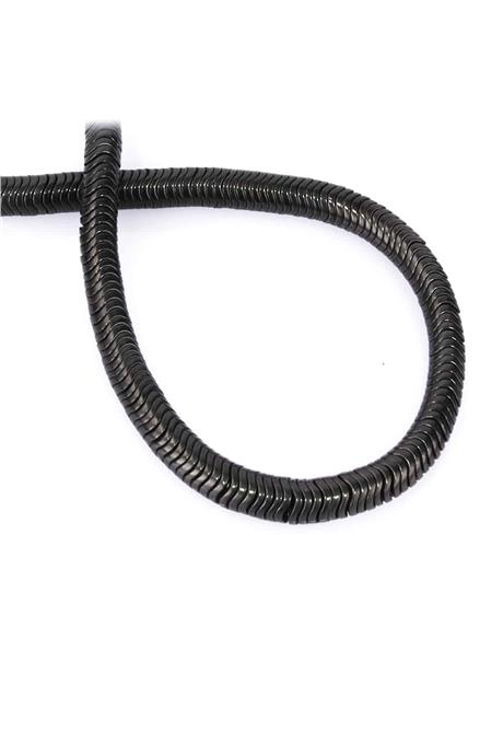 Hematite Natural Stone Shiny Black Washer Cut 6x1mm String Of Beads