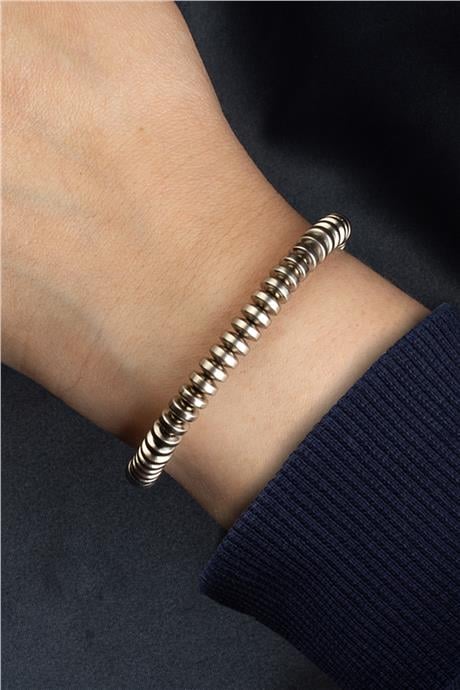 Hematit Doğal Taş Titanyum Rondela Kesim Tam Tur 6x3mm Makrome Bileklik