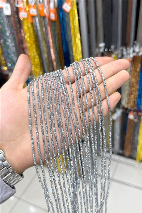 Hematit Taşı 2x1mm Rondela Kesim Doğal Taş Diziler