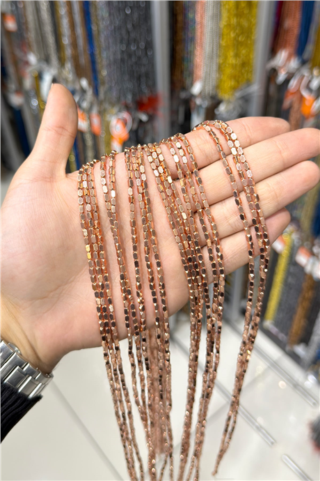 Hematit Taşı 2x4mm Dikdörtgen Kesim Doğal Taş Diziler