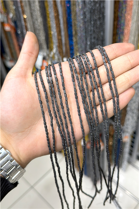 Hematit Taşı 2x4mm Dikdörtgen Kesim Doğal Taş Diziler