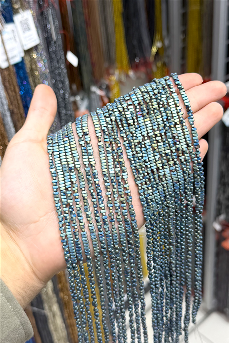 Hematit Taşı 2x4mm Yatsı Oval Kesim Doğal Taş Diziler