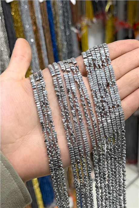 Hematit Taşı 2x4mm Yatsı Oval Kesim Doğal Taş Diziler