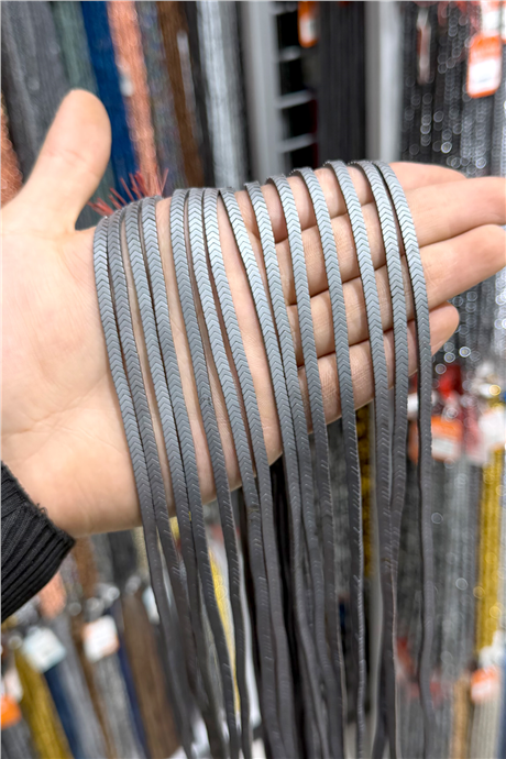 Hematit Taşı 4x1mm Çavuş Kesim Doğal Taş Diziler