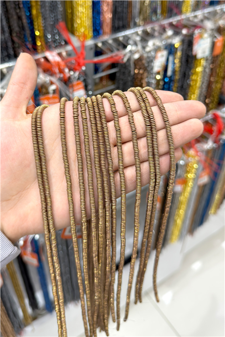 Hematit Taşı 4x1mm Rondela Kesim Doğal Taş Diziler