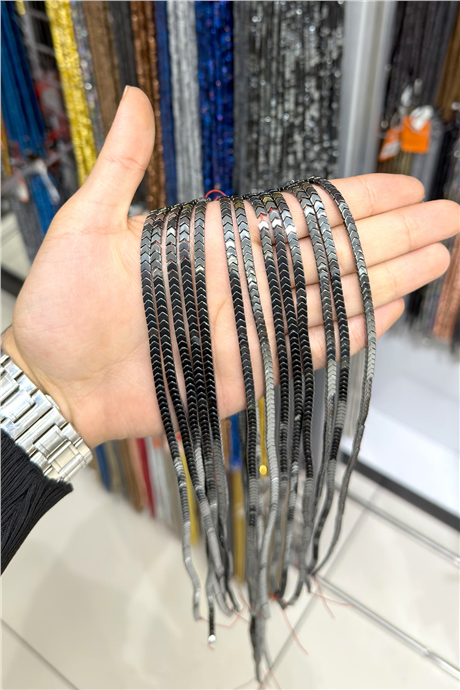 Hematit Taşı 4x2mm Çavuş Kesim Doğal Taş Diziler