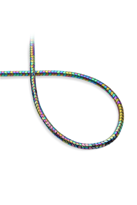 Hematite Stone 4x2mm Wavy Rondelle-Cut Bead Strand