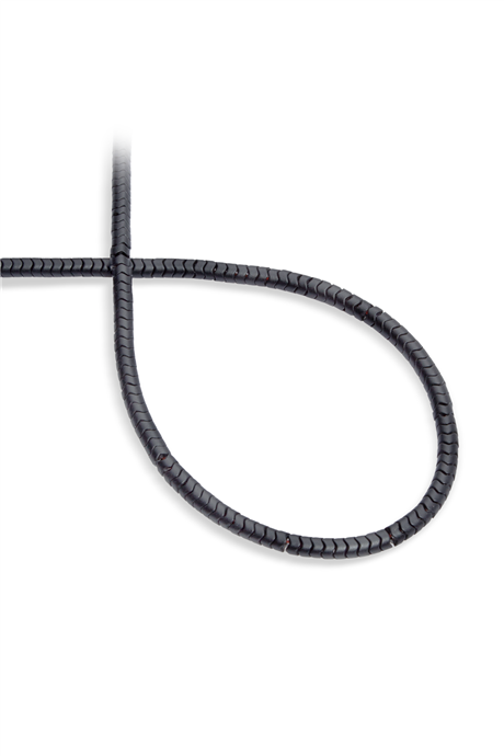 Hematite Stone 4x2mm Wavy Rondelle-Cut Bead Strand