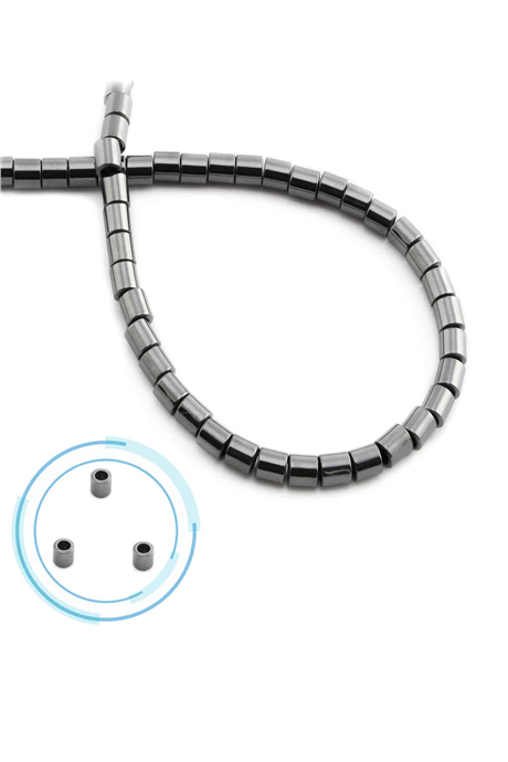 Hematit Taşı 4x4mm Silindir Kesim Doğal Taş Diziler