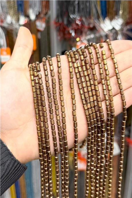 Hematit Taşı 4x5mm Silindir Kesim Doğal Taş Diziler