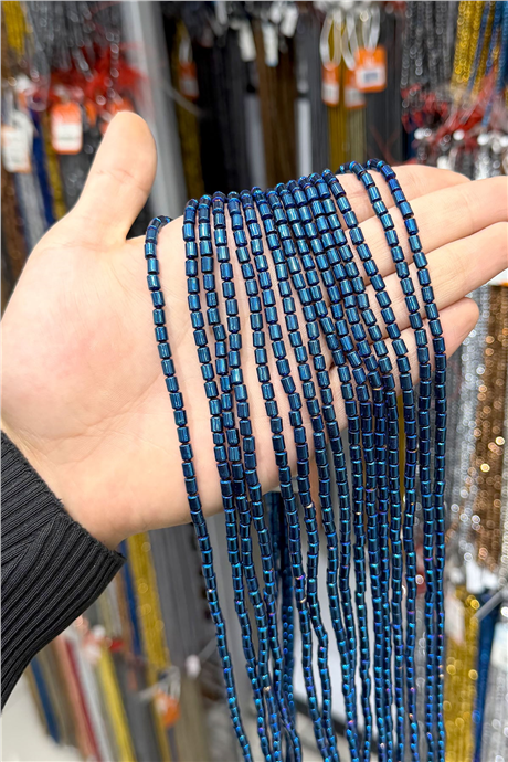 Hematit Taşı 4x5mm Silindir Kesim Doğal Taş Diziler