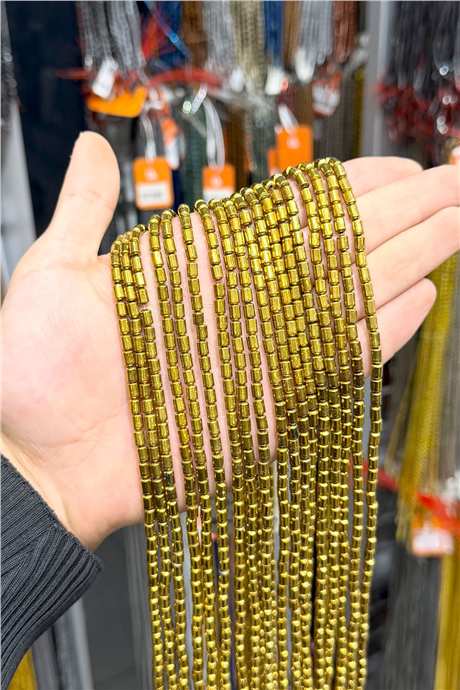 Hematit Taşı 4x5mm Silindir Kesim Doğal Taş Diziler