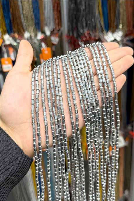 Hematit Taşı 4x5mm Silindir Kesim Doğal Taş Diziler