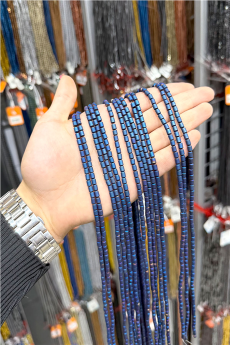 Hematit Taşı 4x5mm Silindir Kesim Doğal Taş Diziler