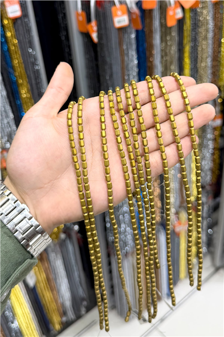 Hematit Taşı 4x6mm Altıgen Silindir Kesim Doğal Taş Diziler