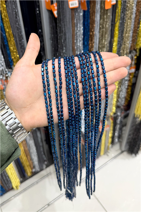 Hematit Taşı 4x6mm Altıgen Silindir Kesim Doğal Taş Diziler