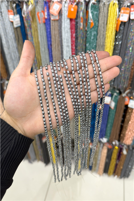 Hematit Taşı 4x6mm Arpa Kesim Doğal Taş Diziler