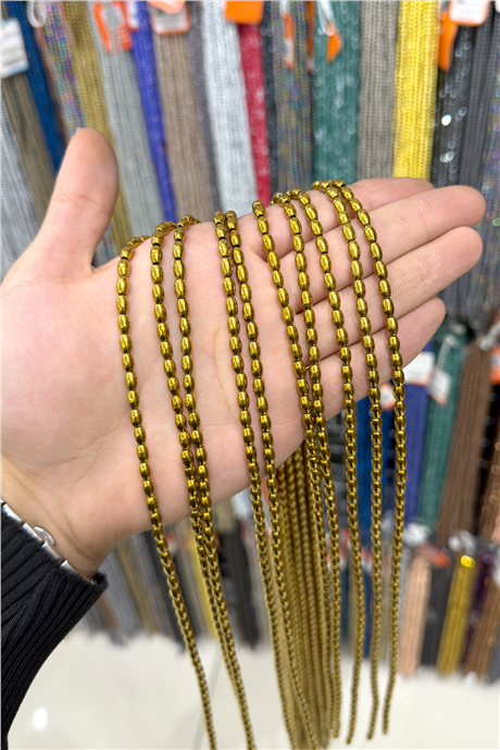 Hematit Taşı 4x6mm Arpa Kesim Doğal Taş Diziler