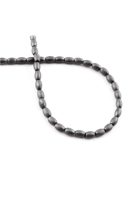 Hematit Taşı 4x6mm Arpa Kesim Doğal Taş Diziler
