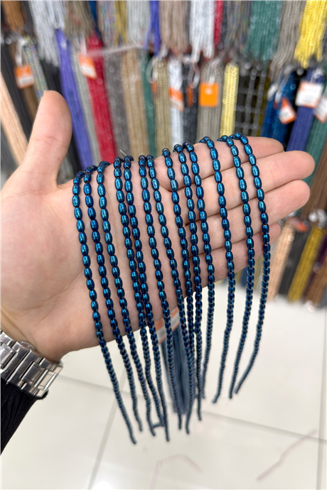 Hematit Taşı 4x6mm Arpa Kesim Doğal Taş Diziler