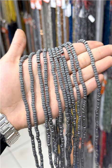 Hematit Taşı 5x3mm Rondela Kesim Doğal Taş Diziler