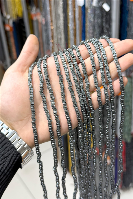 Hematit Taşı 5x3mm Rondela Kesim Doğal Taş Diziler