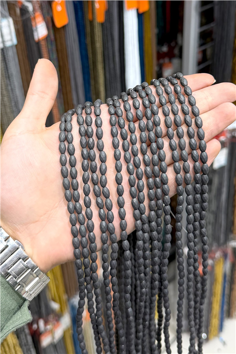 Hematit Taşı 5x8mm Arpa Kesim Doğal Taş Diziler