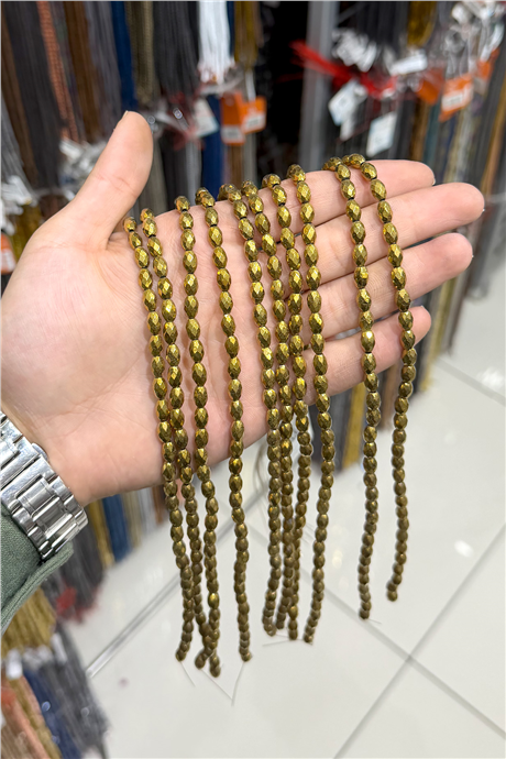 Hematit Taşı 5x8mm Arpa Kesim Doğal Taş Diziler