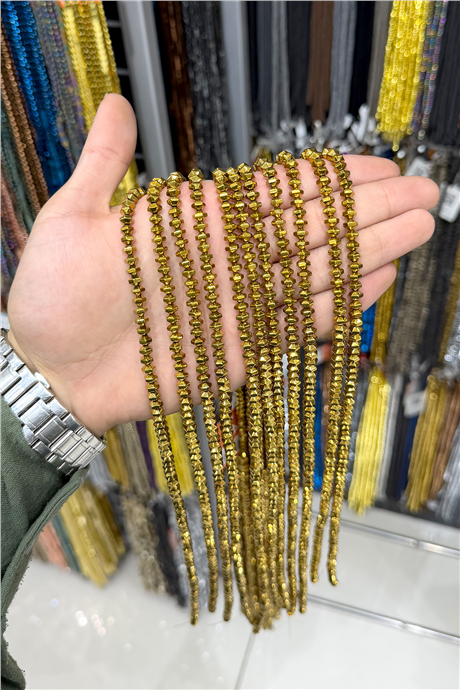 Hematit Taşı 6x4mm Altıgen Rondela Kesim Doğal Taş Diziler