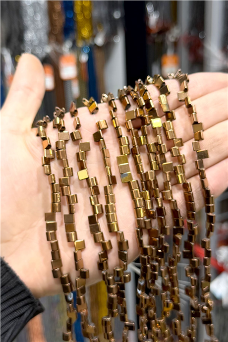 Hematit Taşı 6x5mm Bombeli Kesim Doğal Taş Diziler