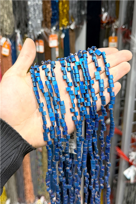 Hematit Taşı 6x5mm Bombeli Kesim Doğal Taş Diziler