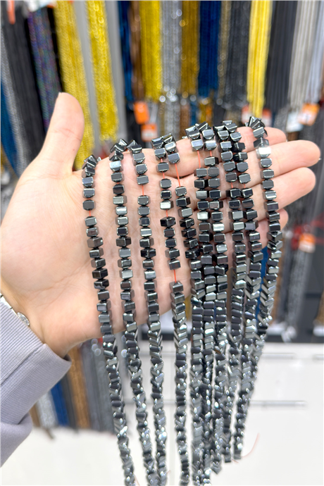 Hematit Taşı 6x5mm Rondela Kesim Doğal Taş Diziler