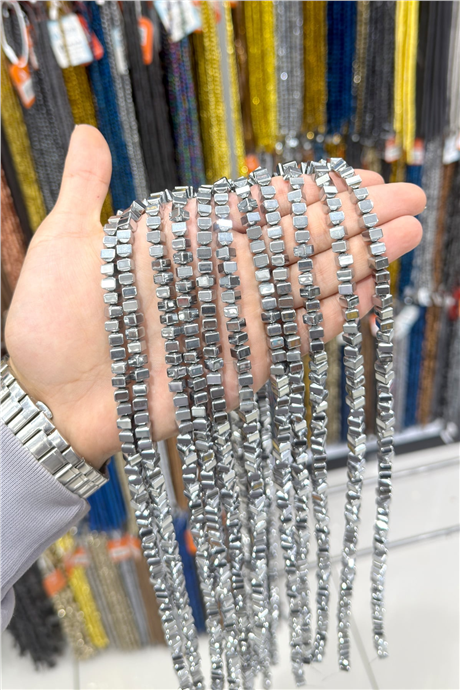Hematit Taşı 6x5mm Rondela Kesim Doğal Taş Diziler