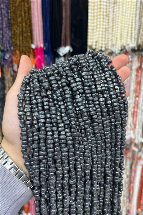 Hematit Taşı 6x7mm Amorf Kesim Doğal Taş Diziler