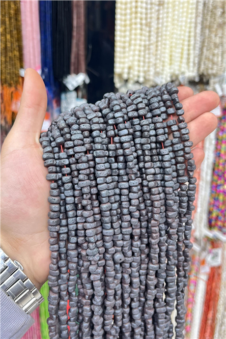 Hematit Taşı 6x7mm Amorf Kesim Doğal Taş Diziler