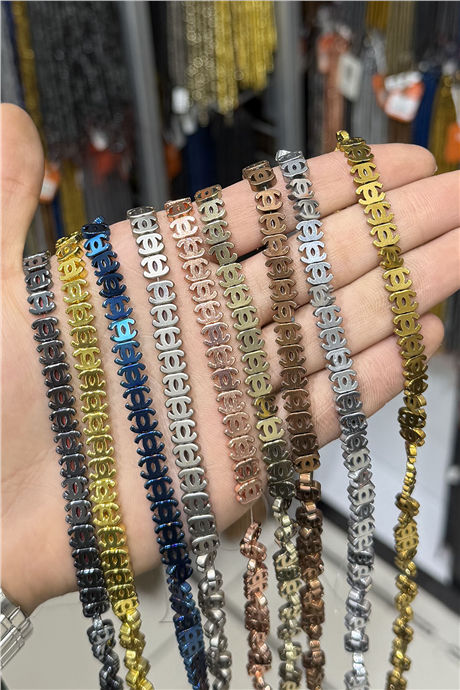 Hematit Taşı 8x6mm Chanel Kesim Doğal Taş Diziler