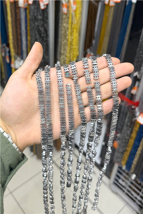 Hematit Taşı 8x6mm Chanel Kesim Doğal Taş Diziler