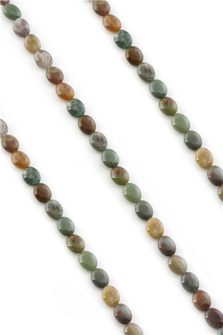 Hint Akik Doğal Taş Oval Kesim 8x10mm Dizi