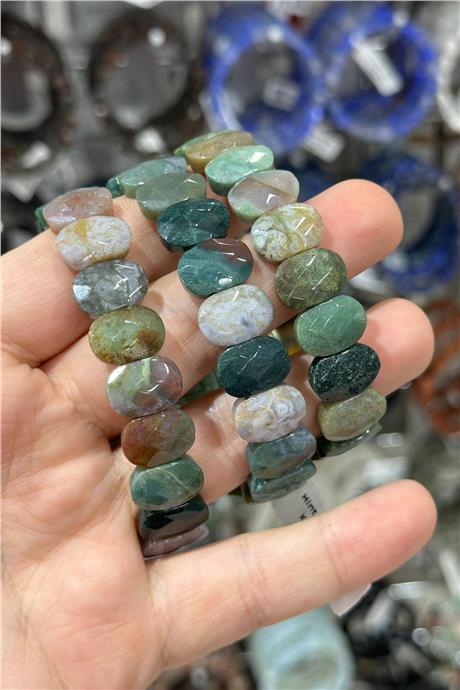 Hint Akik Taşı Oval Kesim Bileklik