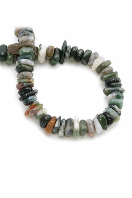 Indian Agate Natural Stone Washer Cut 10x4mm String Of Beads