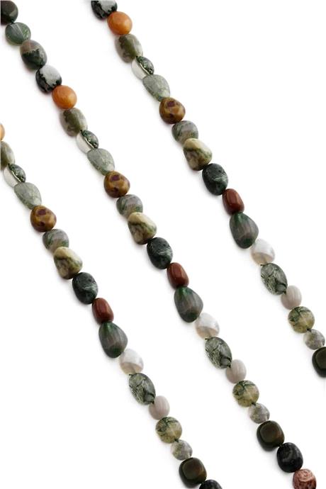 Hint Akik Doğal Taş Tımbıl Kesim 6x8mm Dizi