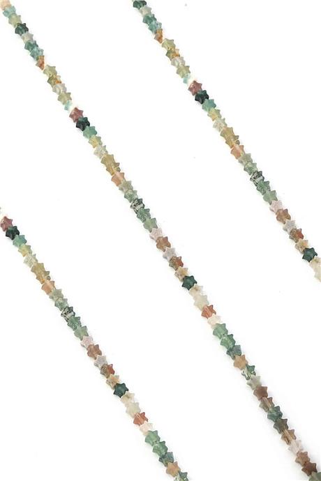 Hint Akik Doğal Taş Parlak Yıldız Kesim 4mm Dizi [AA]