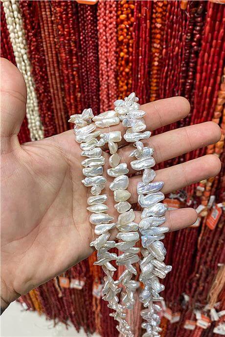 İnci Doğal Taş 16x6mm Dizi